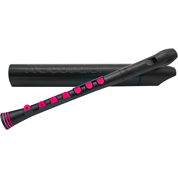 Nuvo Recorder+ German Fingering With Hard Case Black/Pink