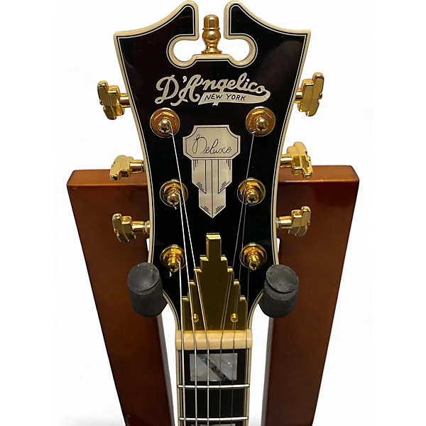 Used D'Angelico Deluxe Bedford Sh Black Hollow Body Electric Guitar 4 Used D'Angelico Deluxe Bedford Sh Black Hollow Body Electric Guitar