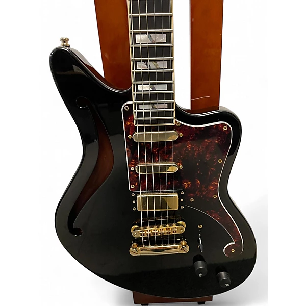 Used D'Angelico Deluxe Bedford Sh Black Hollow Body Electric Guitar 6 Used D'Angelico Deluxe Bedford Sh Black Hollow Body Electric Guitar