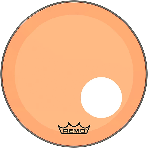 Remo Powerstroke P3 Colortone Orange Resonant Bass Drum Head With 5 Offset Hole 18 in.