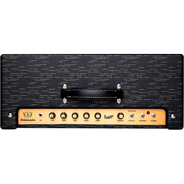 Supro Ambassador Custom 2x10 50W Tube Combo Amp Black Scandia 10 Supro Ambassador Custom 2x10 50W Tube Combo Amp Black Scandia