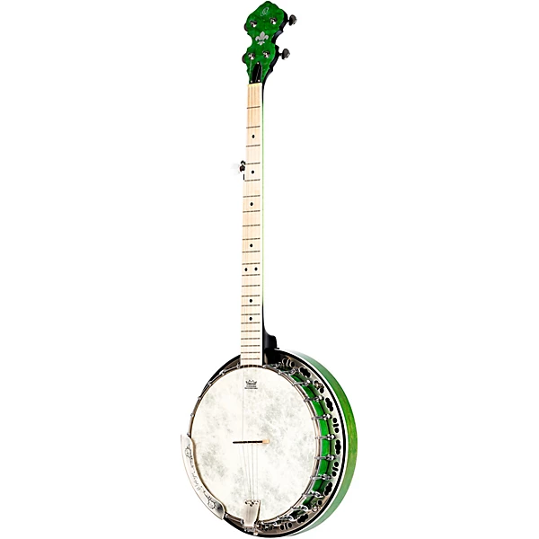 Ortega OBJE400TBL Falcon 5-String Acoustic-Electric Banjo Trans Green 6 Ortega OBJE400TBL Falcon 5-String Acoustic-Electric Banjo Trans Green