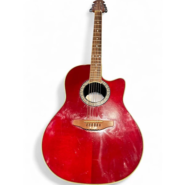 Used Ovation CELEBRITY CC 057 Red Acoustic Guitar