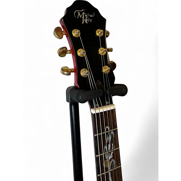 Used Michael Kelly 335 style Cherry Hollow Body Electric Guitar 6 Used Michael Kelly 335 style Cherry Hollow Body Electric Guitar
