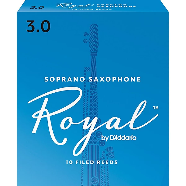 Rico Royal Soprano Saxophone Reeds, Box of 10 Strength 3
