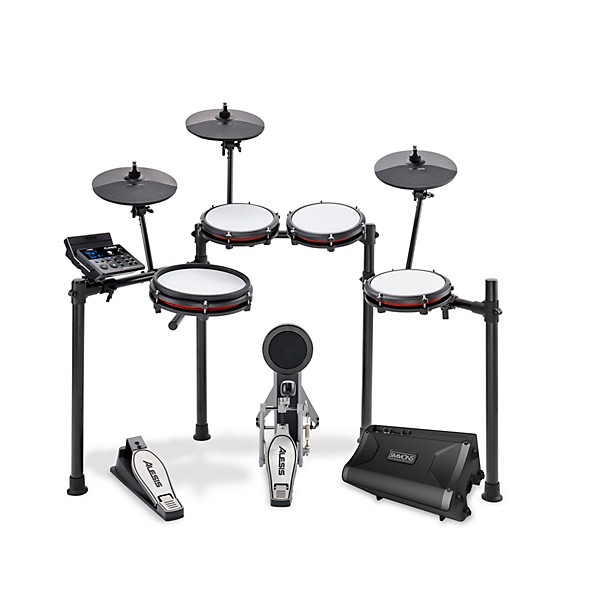 Alesis Nitro Max 8-Piece Electronic Drum Set With Bluetooth, BFD Sounds & DA2108 Drum Amp Black