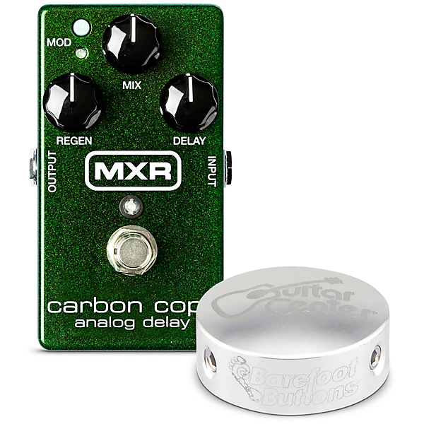 MXR M169 Carbon Copy Analog Delay Guitar Effects Pedal With Free Barefoot Button Silver V1 Guitar Center Standard Footswitch Cap