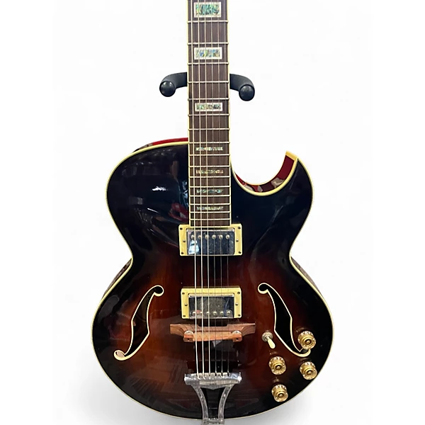 Used Ibanez AK85DVS1201 2 Color Sunburst Hollow Body Electric Guitar 4 Used Ibanez AK85DVS1201 2 Color Sunburst Hollow Body Electric Guitar
