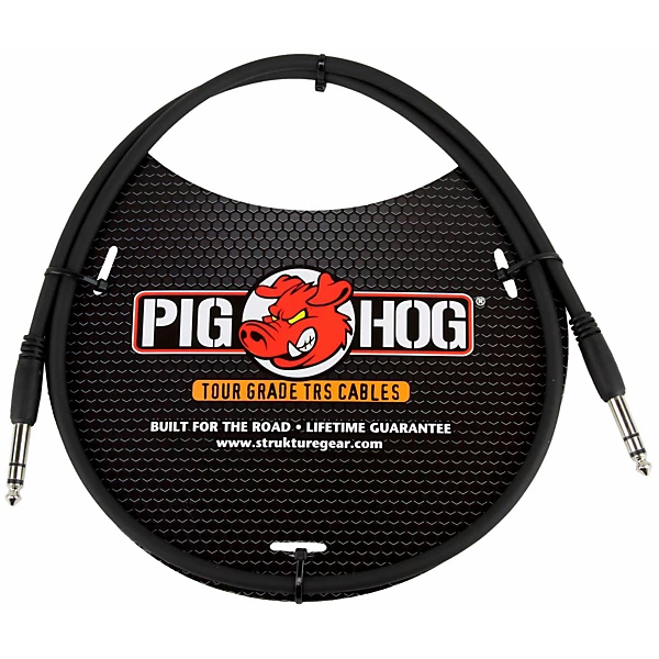 Pig Hog Instrument Cable 1/4 TRS to 1/4 TRS 3 ft.