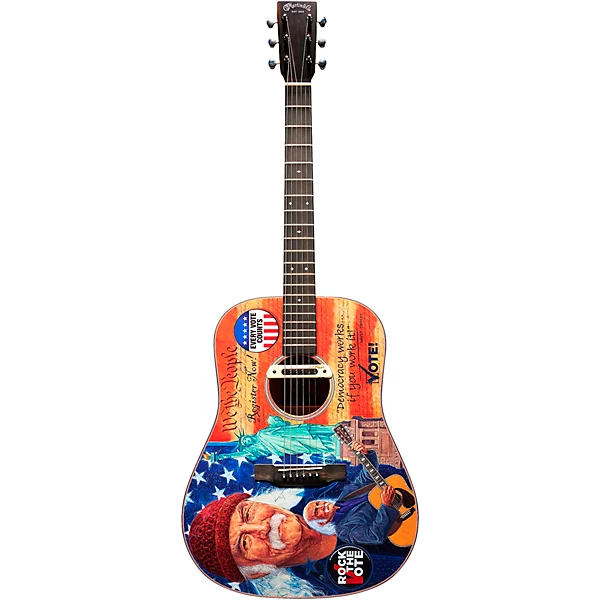 Martin D-11E Rock the Vote Special-Edition Dreadnought Acoustic-Electric Guitar Graphic 6 Martin D-11E Rock the Vote Special-Edition Dreadnought Acoustic-Electric Guitar Graphic