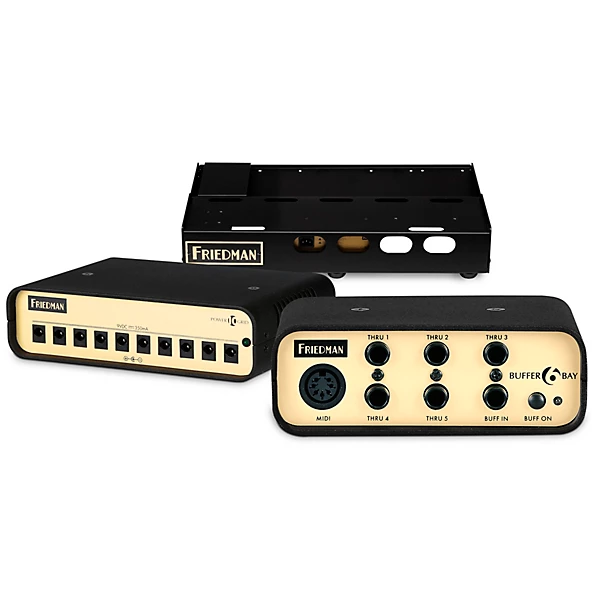 Friedman Tour Pro 1524 Platinum 15 x 24 Pedalboard With 1 Riser, Power Grid 10, Buffer Bay 6 Medium Black
