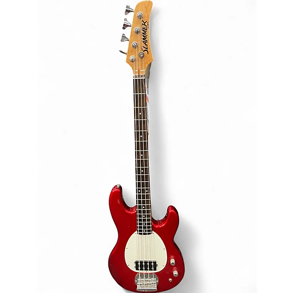 Used Hamer Slammer Metallic Red Electric Bass Guitar