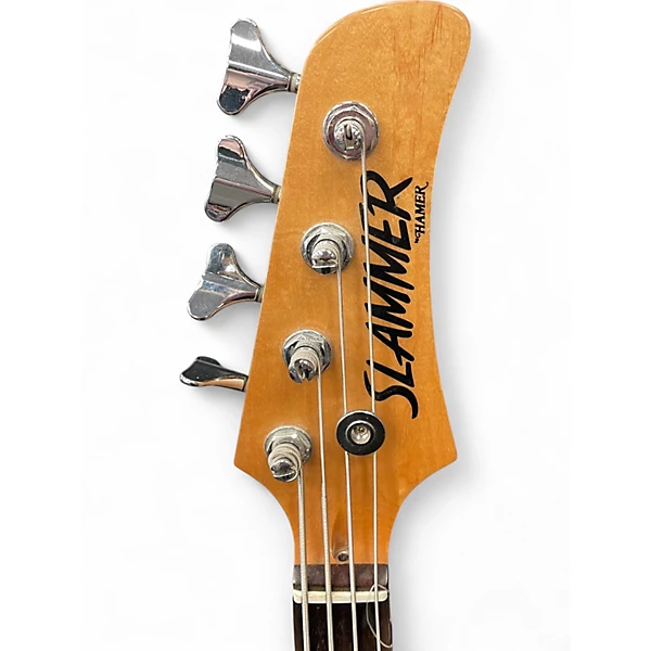 Used Hamer Slammer Metallic Red Electric Bass Guitar 4 Used Hamer Slammer Metallic Red Electric Bass Guitar