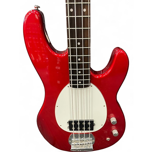 Used Hamer Slammer Metallic Red Electric Bass Guitar 6 Used Hamer Slammer Metallic Red Electric Bass Guitar
