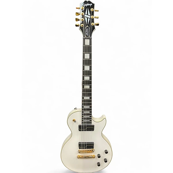 Used Epiphone Matt Heafy Les Paul Custom 7 Alpine White Solid Body Electric Guitar