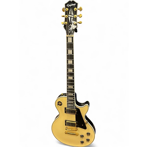 Used Epiphone Les Paul Custom Antique Ivory Solid Body Electric Guitar