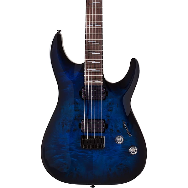 Schecter Guitar Research Omen Elite-6 Electric Guitar See-Thru Blue Burst