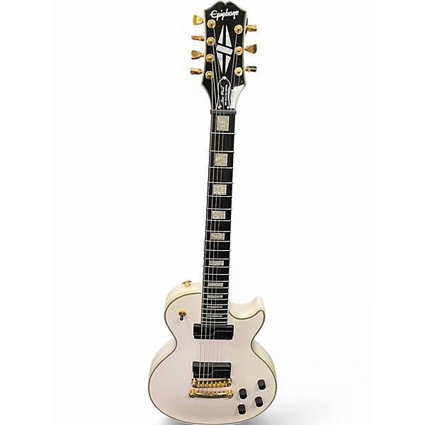 Used Epiphone Matt Heafy Les Paul Custom 7 bone white Solid Body Electric Guitar