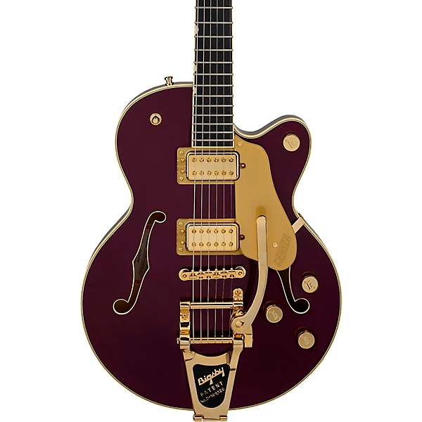 Gretsch Guitars Broadkaster Jr. LX Center Block with String-Thru Bigsby and Gold Hardware Electric Guitar Blackberry
