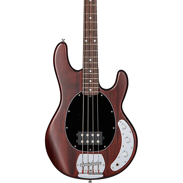 Sterling by Music Man StingRay Ray4 Electric Bass Guitar Walnut Stain Black Pickguard
