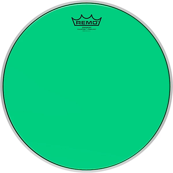 Remo Emperor Colortone Crimplock Green Tenor Drum Head 13 in.
