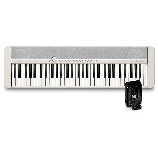 Casio Casiotone CT-S1 Portable Keyboard With WU-BT10 Bluetooth Adapter White
