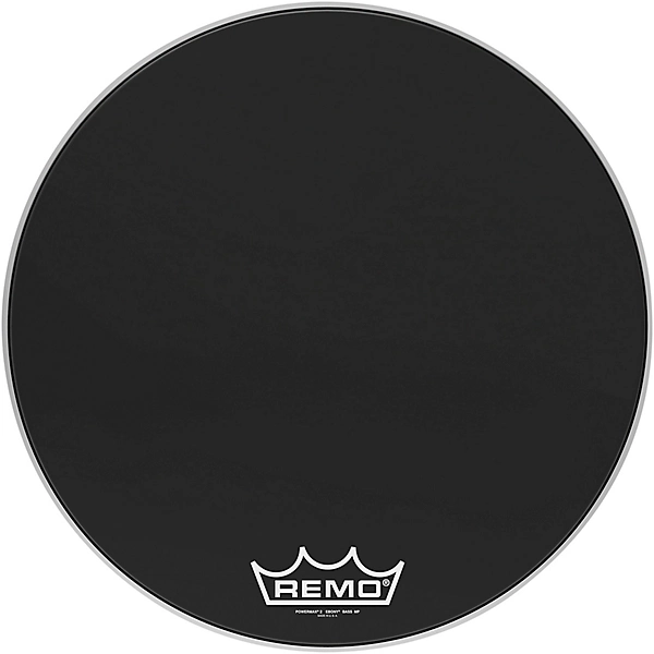 Remo Powermax 2 Ebony Crimplock Bass Drum Head 24 in.