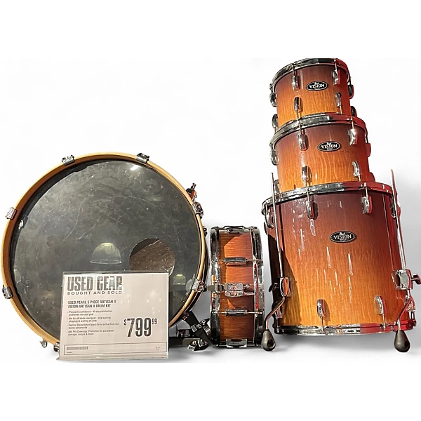 Used Pearl 5 piece Artisan II Vision Artisan II Drum Kit