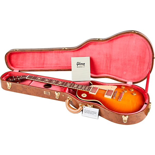 Gibson Custom Murphy Lab 1959 Les Paul Standard Reissue Ultra Light Aged Electric Guitar Sunrise Tea Burst 12 Gibson Custom Murphy Lab 1959 Les Paul Standard Reissue Ultra Light Aged Electric Guitar Sunrise Tea Burst