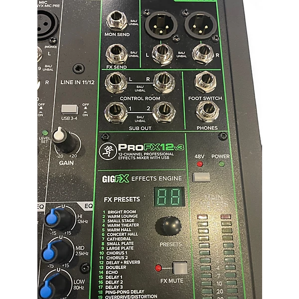 Used Mackie PROFX12 Unpowered Mixer 6 Used Mackie PROFX12 Unpowered Mixer