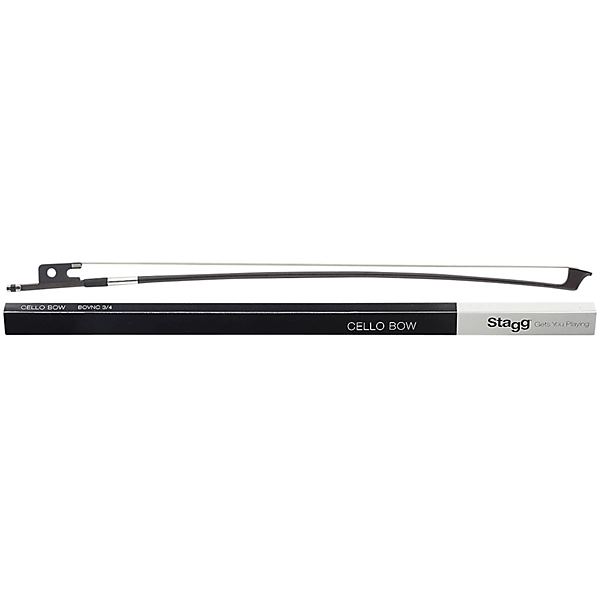 Stagg Brazilwood Cello Bow with Horsehair 3/4