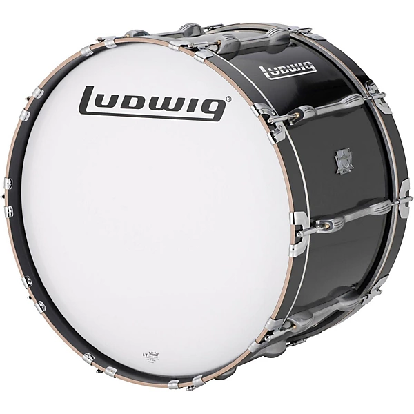 Ludwig Ultimate Marching Bass Drum - Black 22 in.