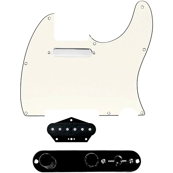 920D Custom Texas Grit Loaded Pickguard for Tele With T3W-REV-B Control Plate Parchment