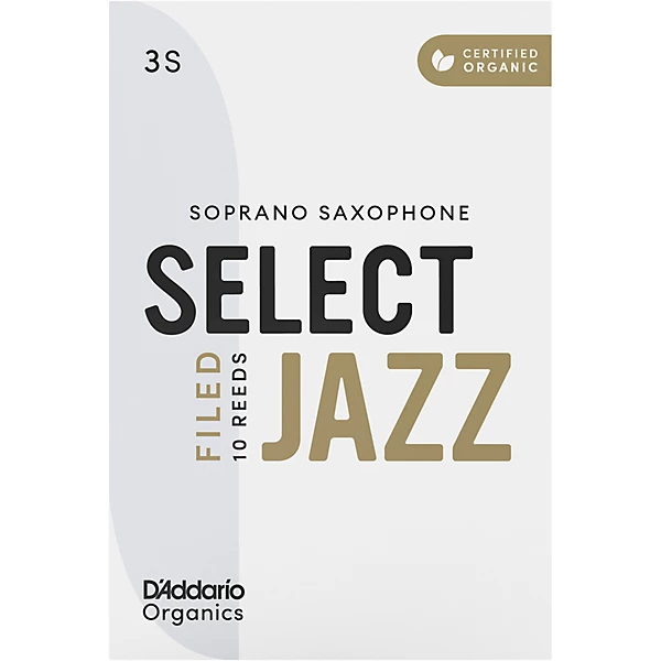 D'Addario Woodwinds Select Jazz, Soprano Saxophone - Filed,Box of 10 3S 4 D'Addario Woodwinds Select Jazz, Soprano Saxophone - Filed,Box of 10 3S