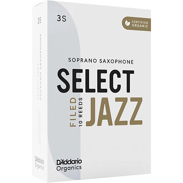 D'Addario Woodwinds Select Jazz, Soprano Saxophone - Filed,Box of 10 3S 8 D'Addario Woodwinds Select Jazz, Soprano Saxophone - Filed,Box of 10 3S