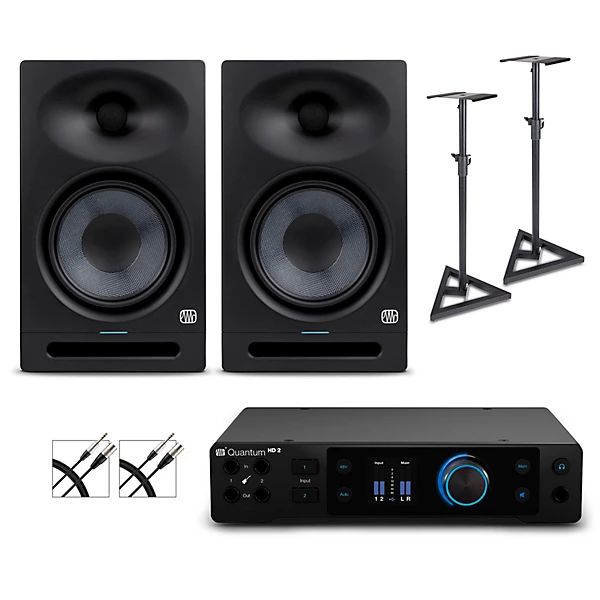 PreSonus Quantum HD2 Audio Interface with Eris 2nd Gen Studio Monitor Pair (Cables & Stands Included) STUDIO8