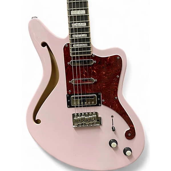 Used D'Angelico Bedford SH Pink Hollow Body Electric Guitar 4 Used D'Angelico Bedford SH Pink Hollow Body Electric Guitar