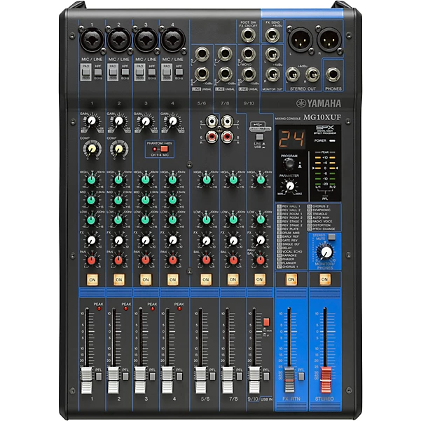 Restock Yamaha MG10XUF 10-Channel Analog Mixer