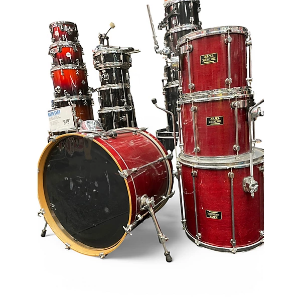 Used Mapex 4 Piece MARS PRO SERIES Trans Crimson Red Drum Kit