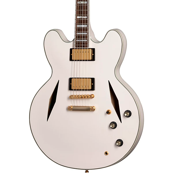 Epiphone Emily Wolfe White Wolfe Sheraton Semi-Hollow Electric Guitar Aged Bone White