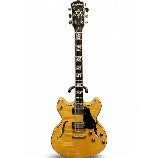 Used Washburn HB35 Blonde Hollow Body Electric Guitar