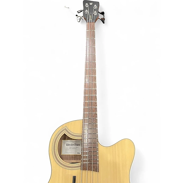 Used Warwick Alien Deluxe Natural Acoustic Bass Guitar 4 Used Warwick Alien Deluxe Natural Acoustic Bass Guitar