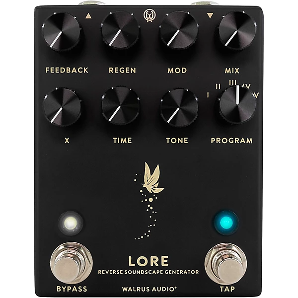 Walrus Audio Lore Reverse Soundscape Generator Delay/Reverb/Pitch/Modulation Effects Pedal Black