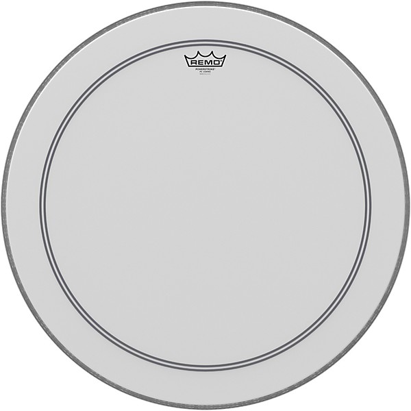 Remo Bass, Powerstroke 3, Coated, 23 Diameter, 2-1/2 White FALAM Patch