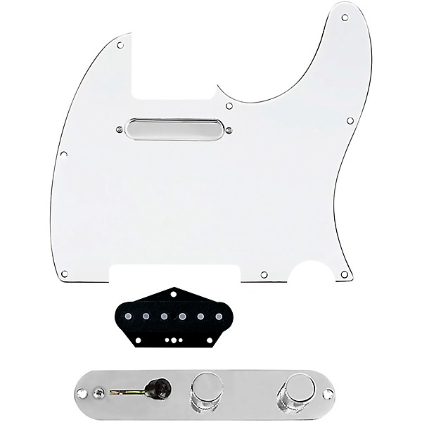 920D Custom Texas Vintage Loaded Pickguard for Tele With T3W-C Control Plate White