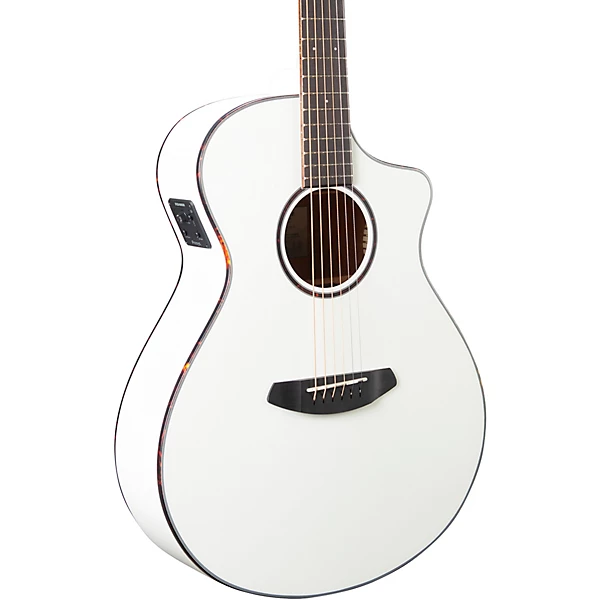 Breedlove Discovery Spruce-Mahogany Concert Acoustic-Electric Guitar Satin White