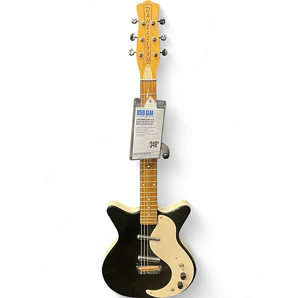 Used Danelectro 59 DC Black and White Solid Body Electric Guitar