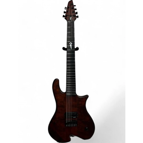 Used Nevborn Vile Trans Brown Solid Body Electric Guitar