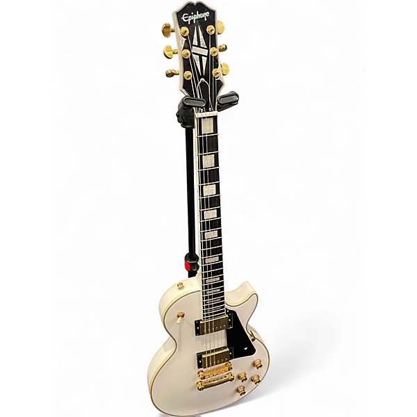 Used Epiphone Les Paul Custom Alpine White Solid Body Electric Guitar