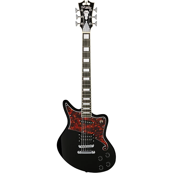 D'Angelico Premier Series Bedford Electric Guitar with Stopbar Tailpiece Black 6 D'Angelico Premier Series Bedford Electric Guitar with Stopbar Tailpiece Black